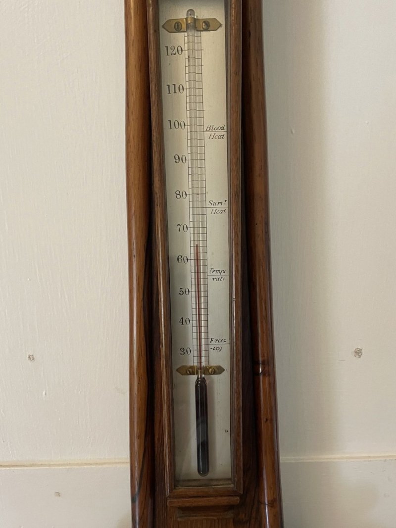 Large Antique Victorian Quality Rosewood Banjo Barometer - Image 5